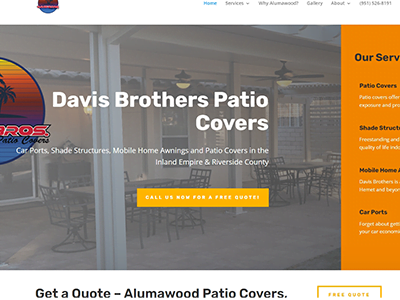 davis brothers patio covers website_hemet_400x300x300 Website built in WordPress for Hemet Construction company